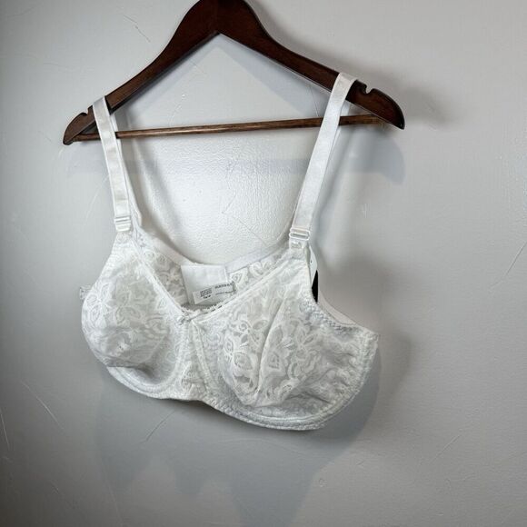 Bali Stretch Lace Underwire Bra Size 42C White NWT Sexy - Picture 7 of 16